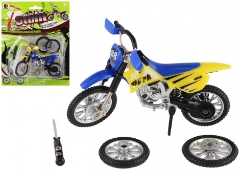 Vingermotor met schroevendraaier en verwisselbare wielen, 12 cm, metaal/kunststof