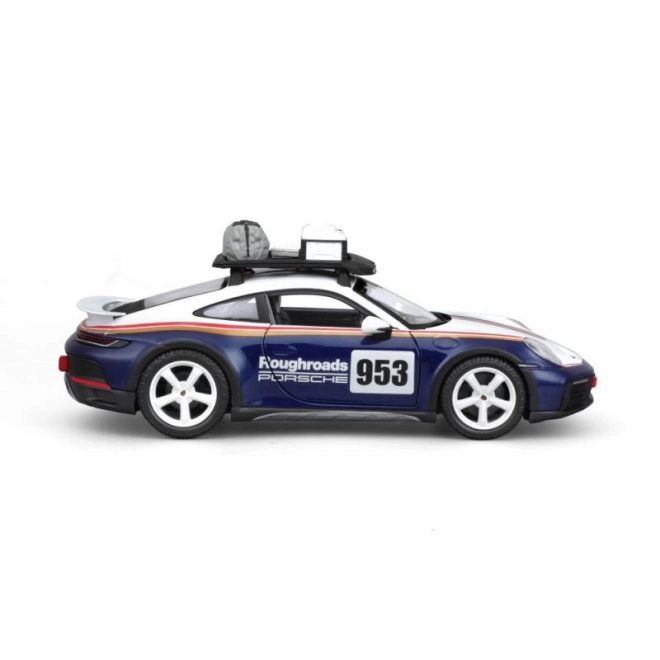 Bburago 1:24 Racen - Porsche 911 Dakar - Blauw 953 Roughroads