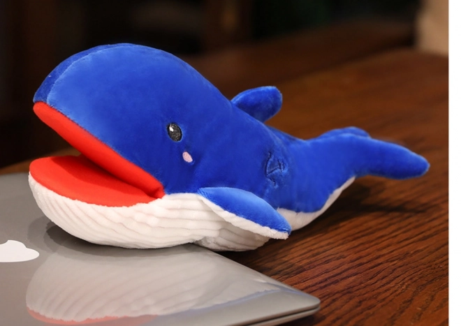 Pluchen mascotte Blauwe walvis 30 cm