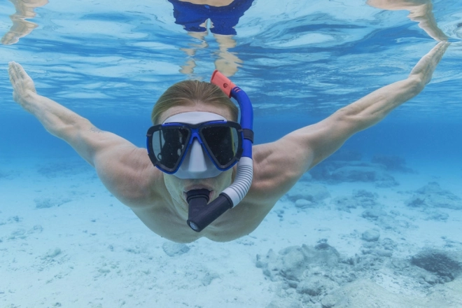 zwarte duikset met masker en snorkel Bestway