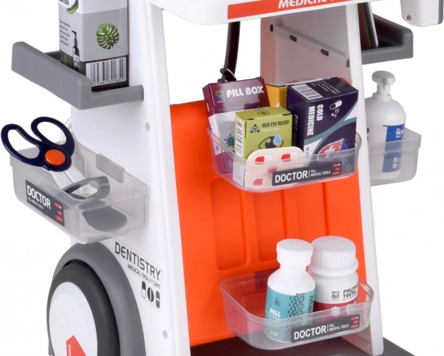 Mobiele kar met opbergvakken