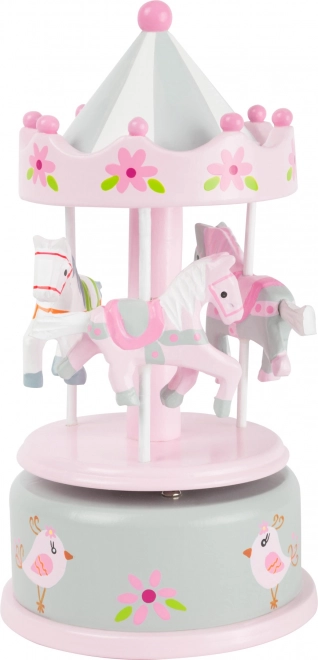 Small Foot Speeldoos Carousel met Konijntjes Roze