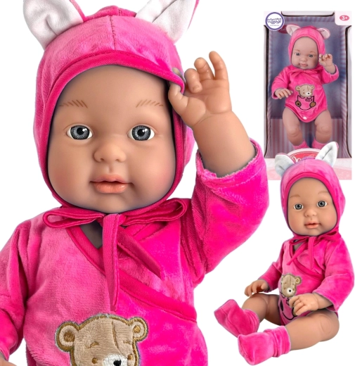 Baby-pop met berenoutfit WOOPIE