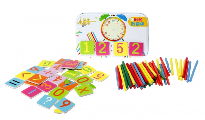 Montessori set voor het leren van klokkijken