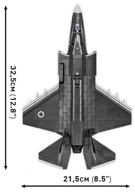 Model van de gevechtsvliegtuig F-35B Lightning II van blokken