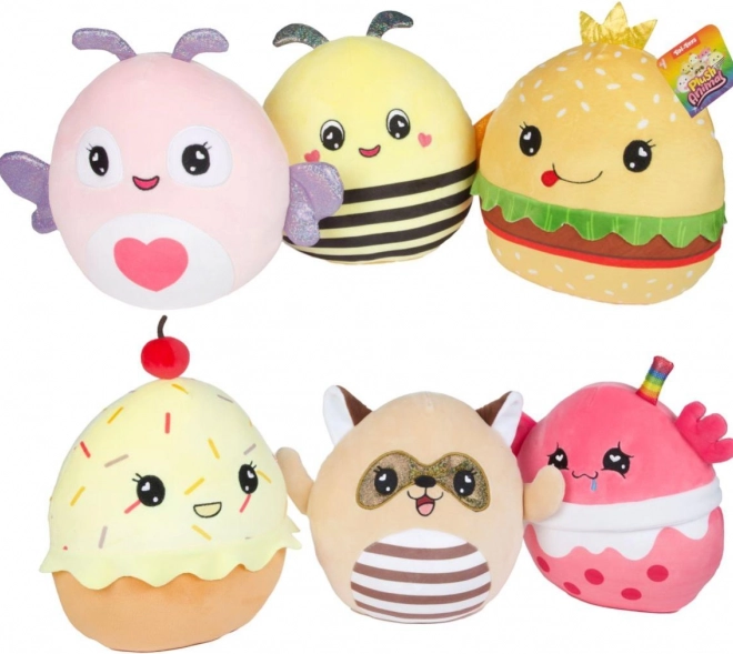Pluche dier en eten 21x25cm