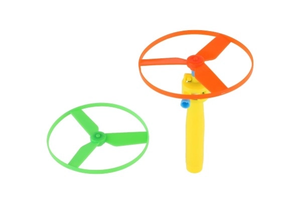 Afvuurbare rotor + starter plastic 9cm 2 kleuren in zakje