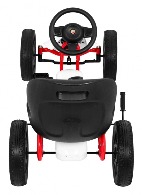 Gokart met trappers ABARTH wit