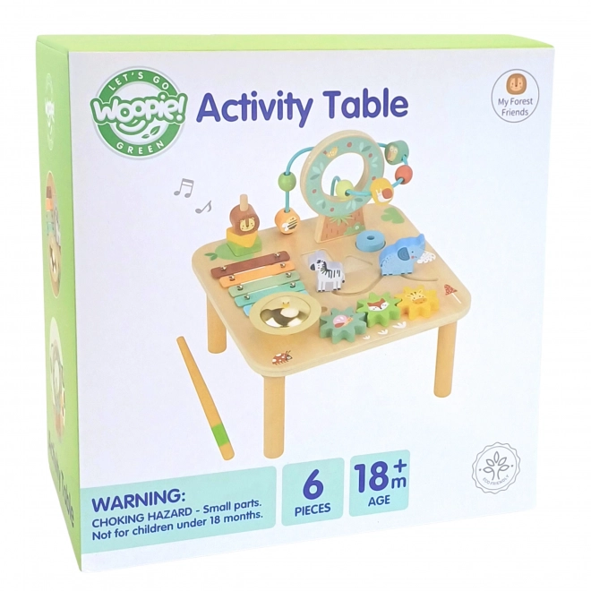 Houten leerstafel met muziek labyrint 5-in-1