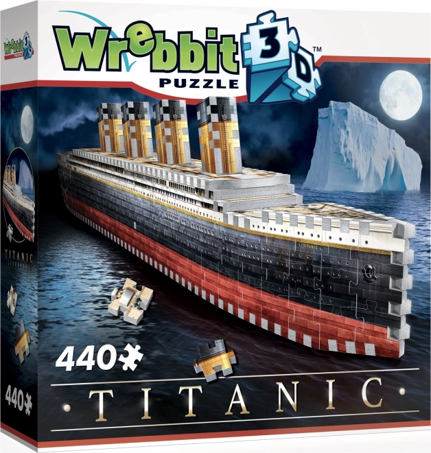 3D puzzel Titanic van Wrebbit, 440 stukjes