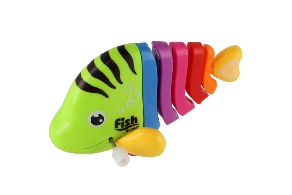 Visje op windmechanisme plastic 11cm mix van kleuren 14st in doos