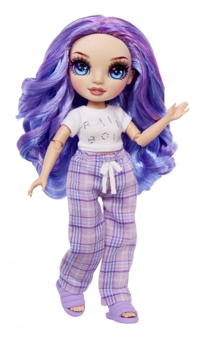 Rainbow High Junior Modepop in pyjama - Violet Willow