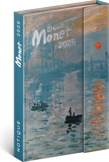 Wekelijkse magnetische agenda Claude Monet 2026, 11 x 16 cm