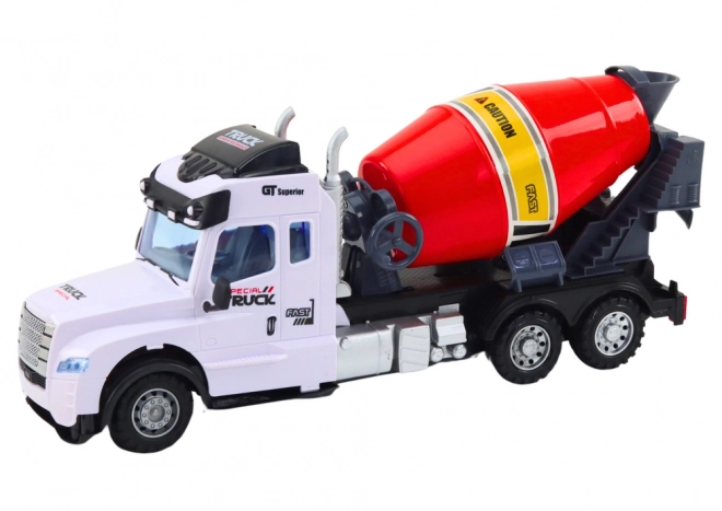 RC op afstand bestuurbare betonmixer met licht- en geluideffecten