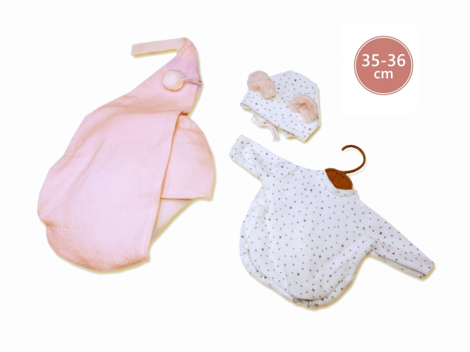 Llorens M635-66 kleding voor poppenbaby NIEUW GEBOREN maat 35-36 cm