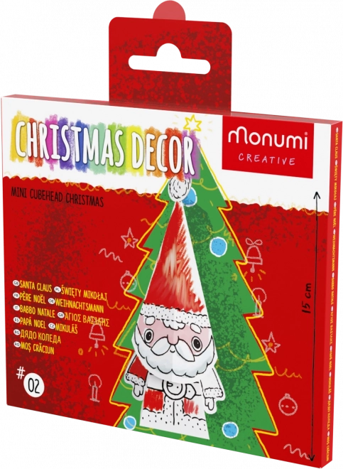 Kerst 3D kleurplaat – figuur Sint Nicolaas en hangende ornament