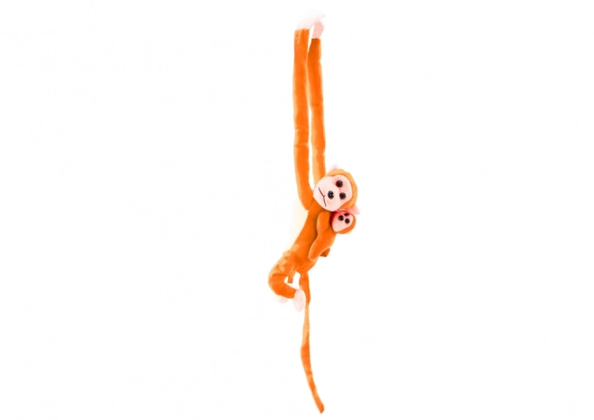Pluchen aapje met jong 90 cm