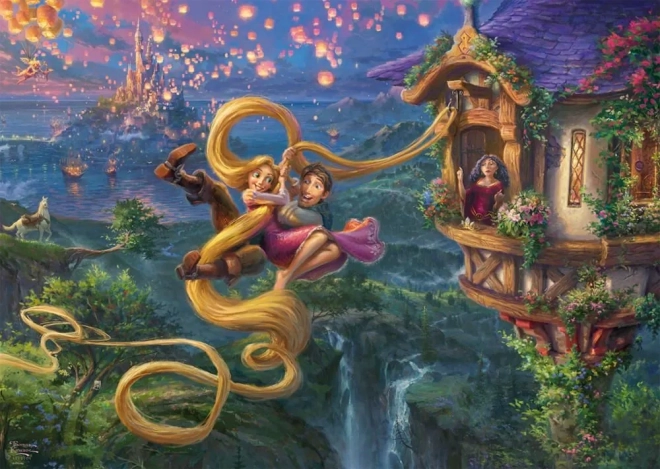 Puzzel 1000 stukjes Disney: Rapunzel en Flynn