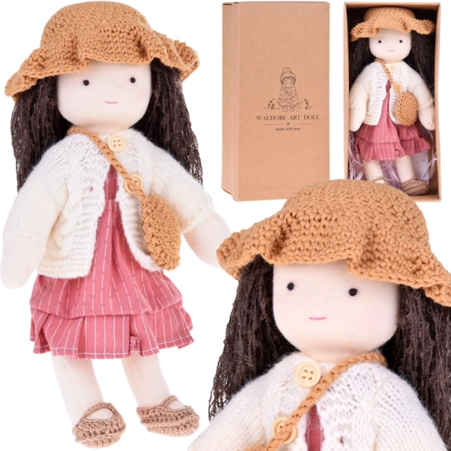 Beige zachte textielen Waldorf-pop om emoties te leren
