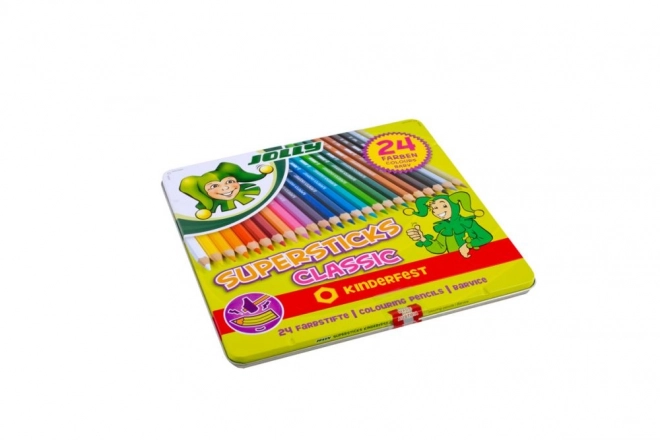 Supersticks 24 kleuren in metalen doos