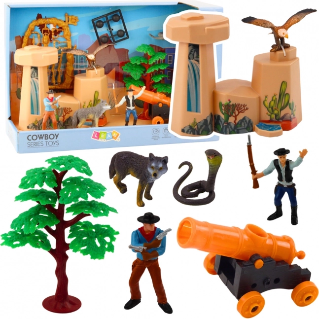 Westerse cowboyspeelset met figuren