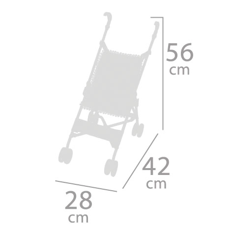 DeCuevas 90093 Opvouwbare poppenwagen golfstok Daniela - 56 cm