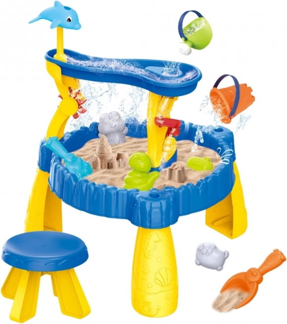 Woopie Water en Zand Tafel XL met Stoeltje 2-in-1 Dolfijn 12 st.