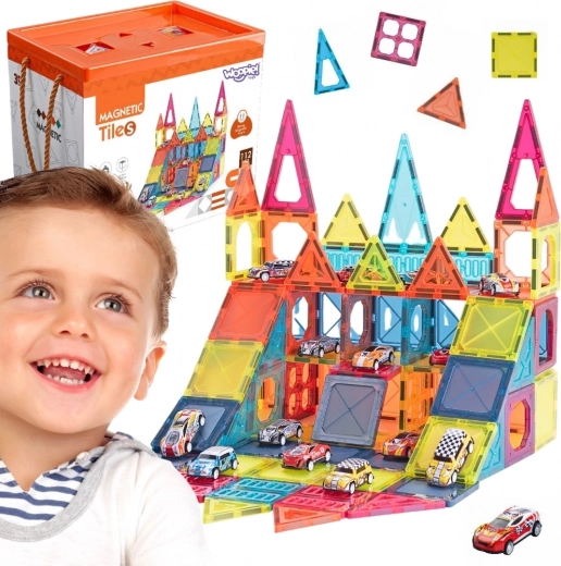 Woopie magnetische bouwset 7,5 cm – parkeerplaats 112 stuks