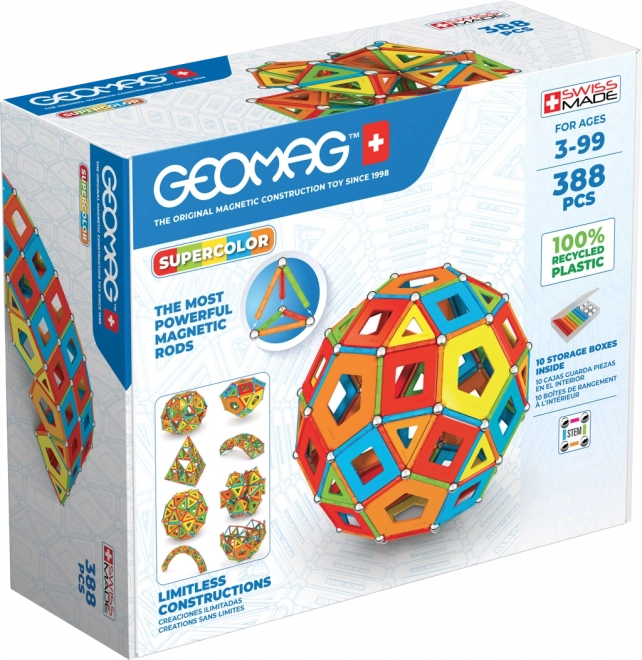 Geomag superkleur bouwpakket 388 stukken