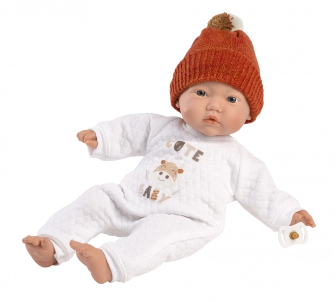 Llorens 63304 LITTLE BABY - realistische babypop met zachte stoffen lichaam - 32 cm