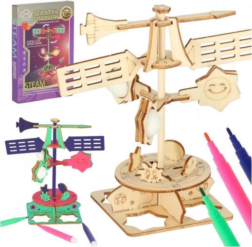 Wetenschappelijke set Natuurkunde 3D houten windvaan – DIY-model voor kinderen