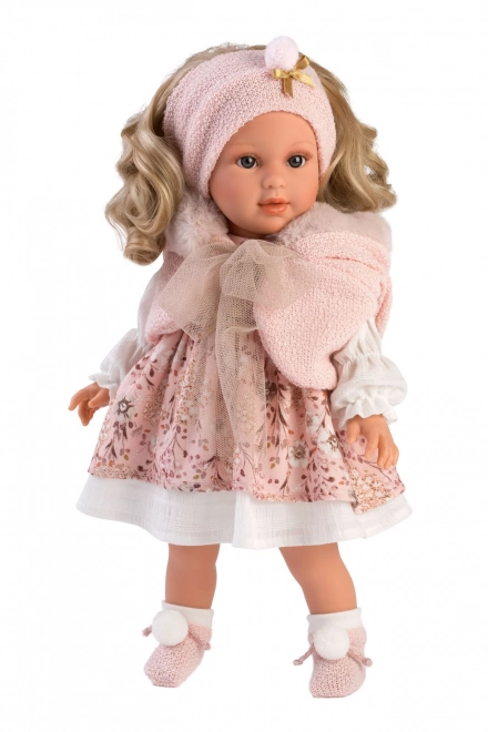 Realistische pop Lucia 40 cm met zacht stoffen lichaam