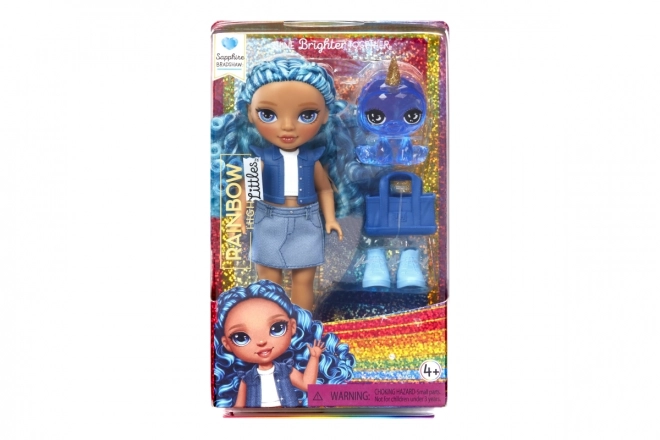 Rainbow High Kleine Zusje - Saffier (Blauw) TV