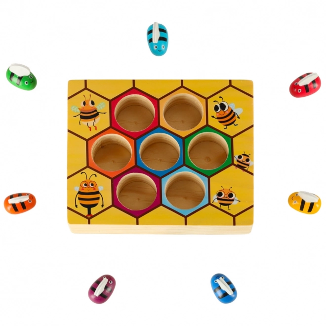 Educatief Montessori spel voor kleurtjes leren - bijtjes
