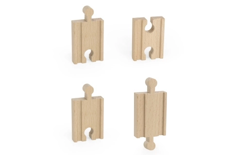 Houten sporen kleine rechte 4 stuks