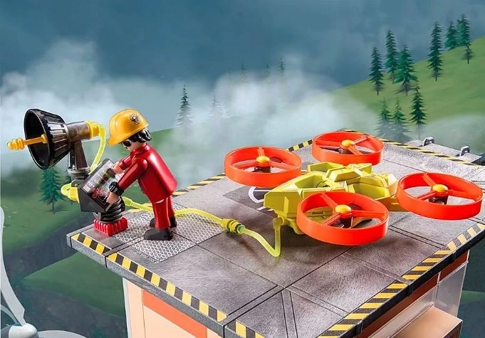 Actie op het dak met een drone
