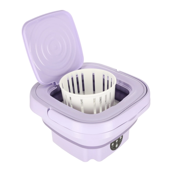 Opvouwbare reis mini wasmachine 8L paars