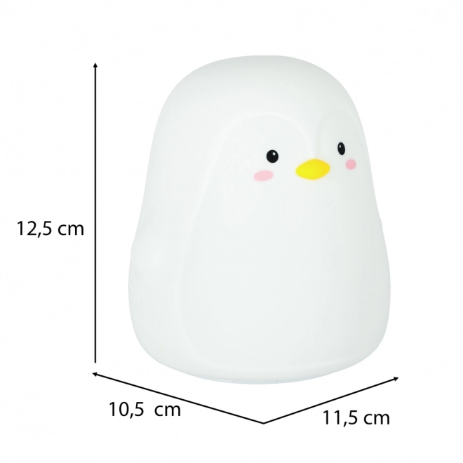 Kinder siliconen LED nachtlampje pinguïn