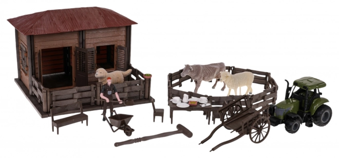 Boerderij met tractor + accessoires