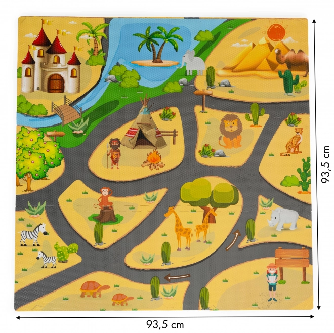 ECOTOYS Foam puzzel Safari met rand