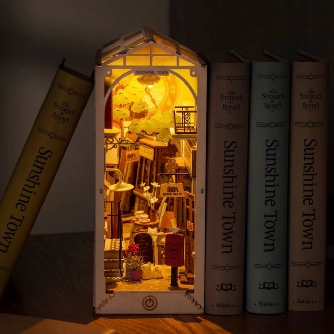 Boekensteun Zonnestad met LED-verlichting 3D model