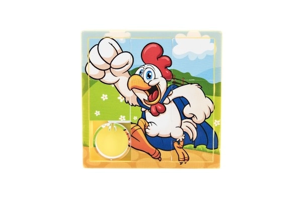 Dierschuifpuzzel plastic 10cm ass. mix soorten in zakje