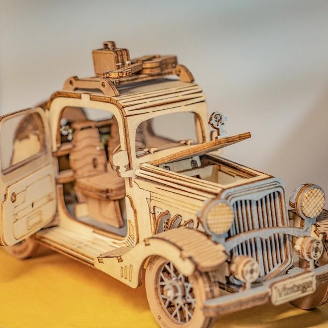 Vintage Auto - moderne 3D houten puzzel