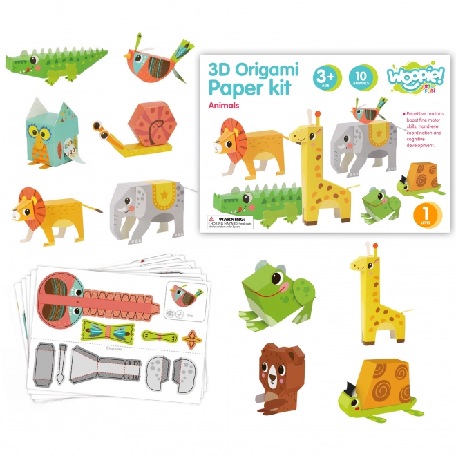 Woopie art&fun creatieve set origami 3D dieren