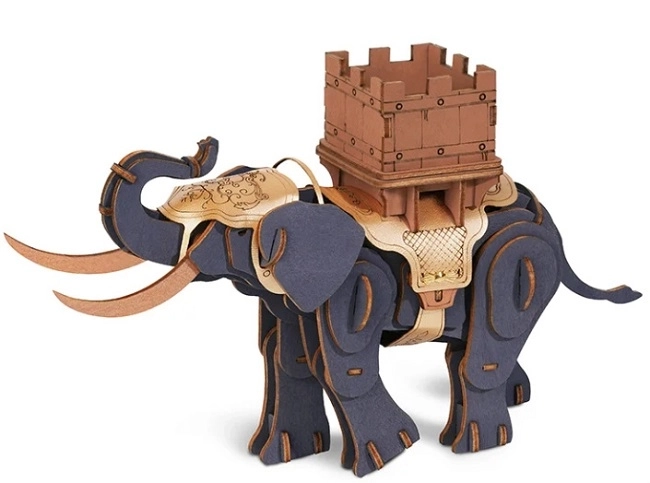 RoboTime Houten Puzzel Strijd Olifant
