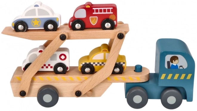 Caravan met reddingsvoertuigen