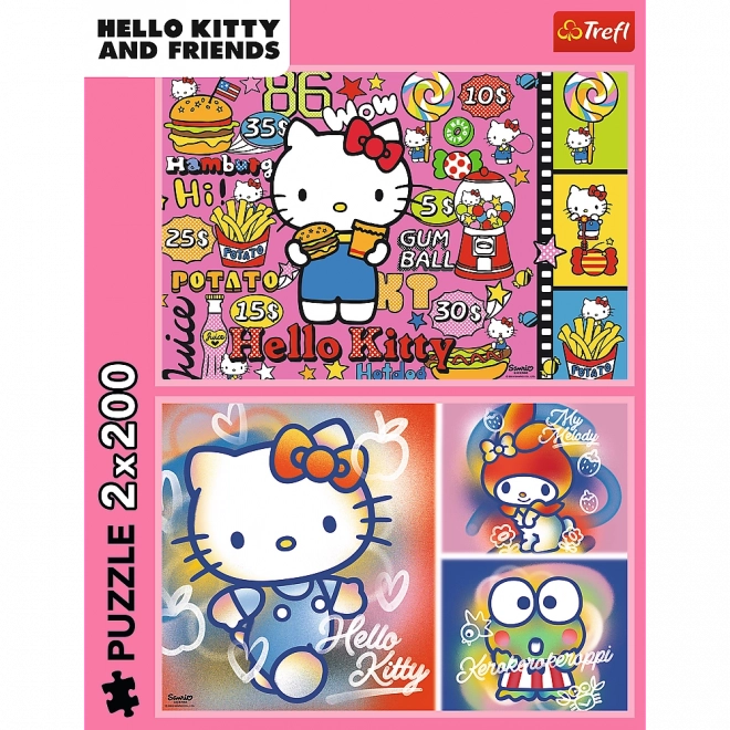 Puzzel 2x200 Hello Kitty en vrienden