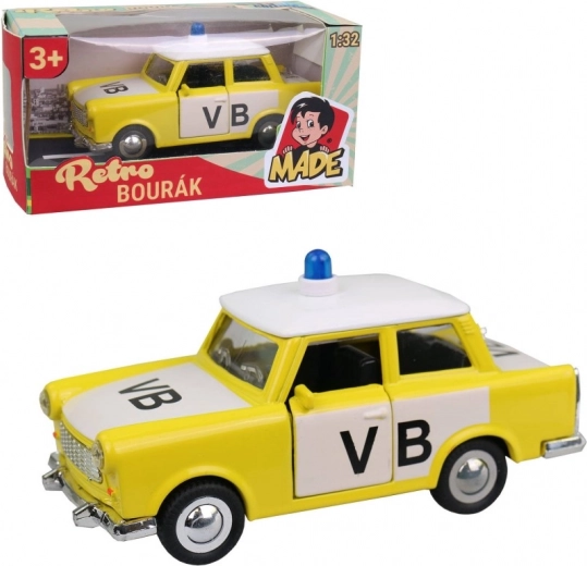 Auto Trabant Politie Metaal 12 cm
