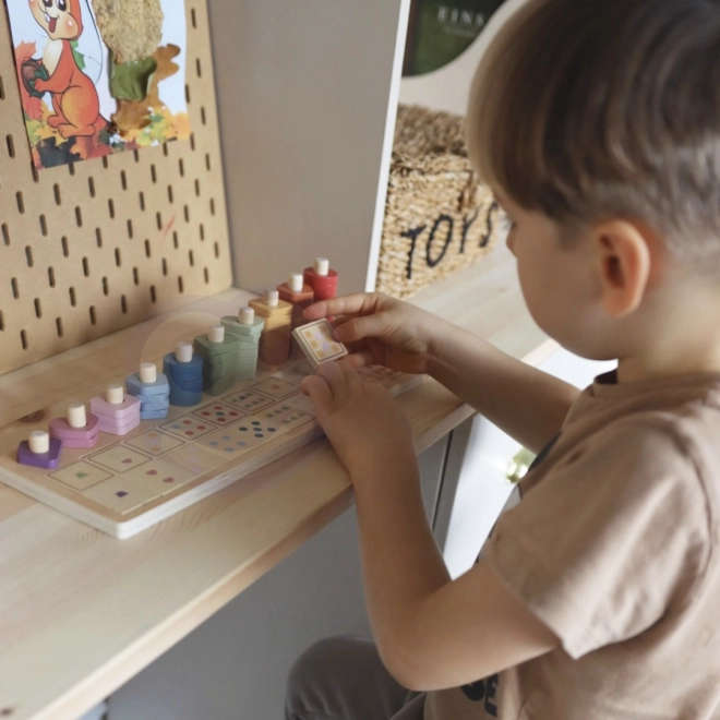 Houten telraam en sorteerspeelgoed Montessori van PolarB