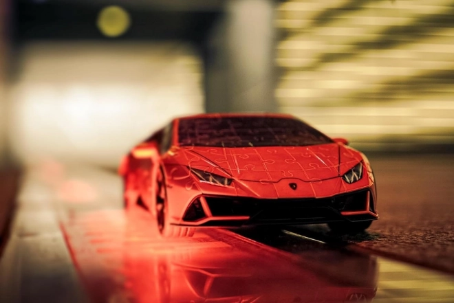 Puzzel 108 stukjes 3D Voertuigen Lamborghini Huracan Evo Arancio